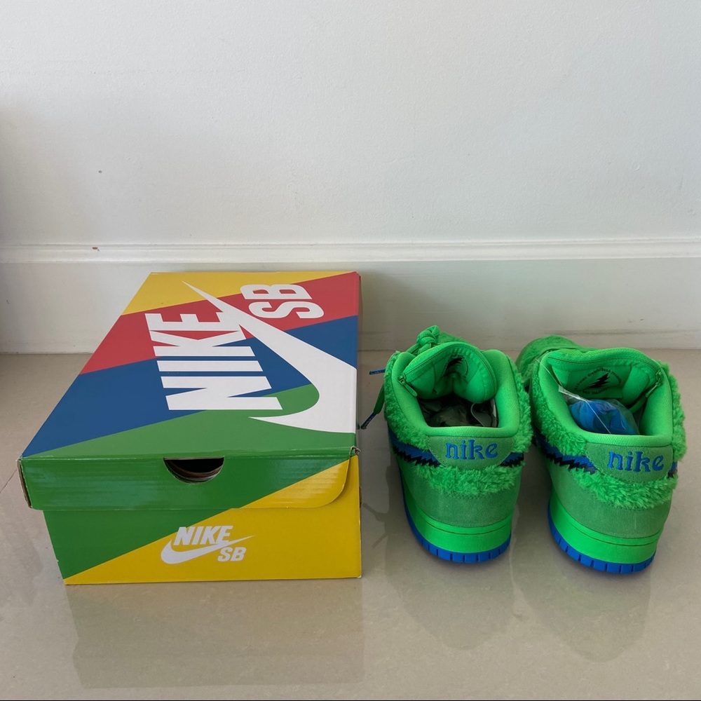 Nike Men’s SB Dunk Low - Grateful Dead Green - Picture 5 of 10